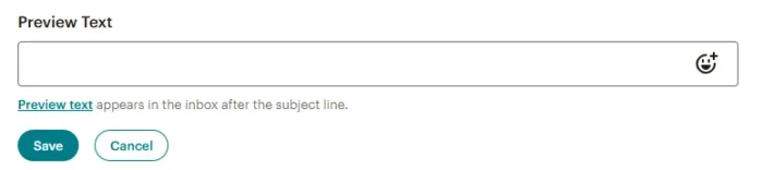 Preview text field in Mailchimp