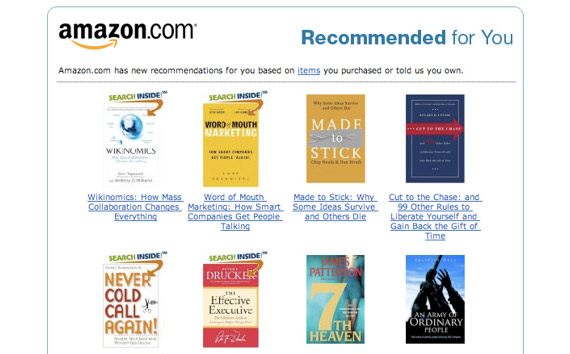 amazon email recommendations