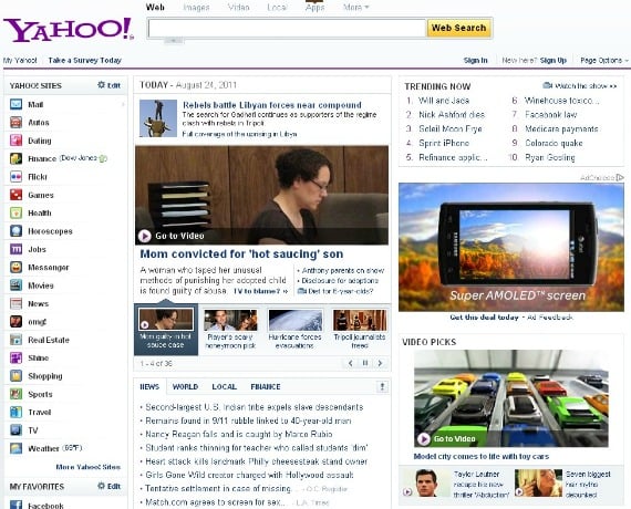 Yahoo Home Page