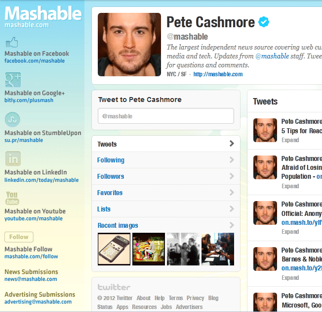 Mashable Twitter Background
