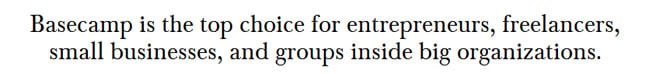 basecamp unique selling proposition