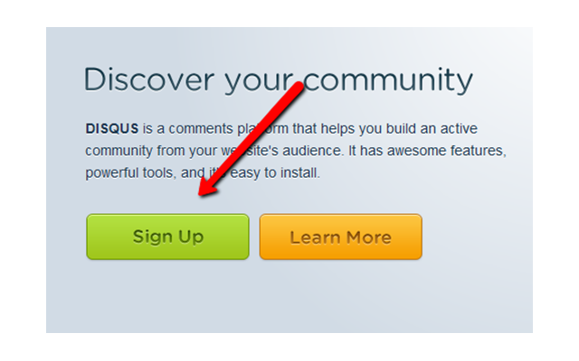 Disqus Sign Up