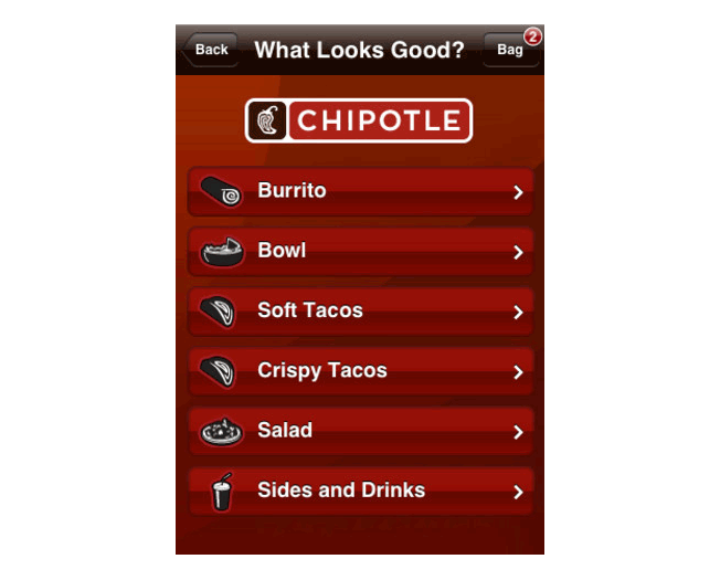 chipotle restaurant mobile app