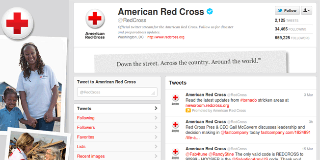 red cross twitter account 2012
