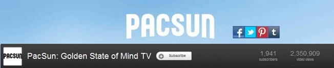 PacSun YouTube Channel Banner