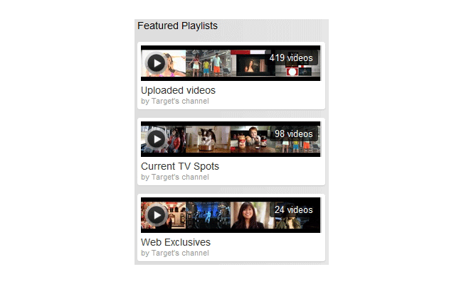 Target Featured Playlists
