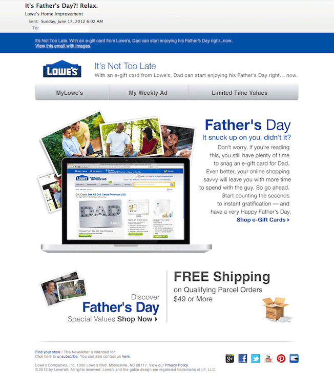 Lowes Father's Day