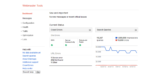 Google Webmaster Tools