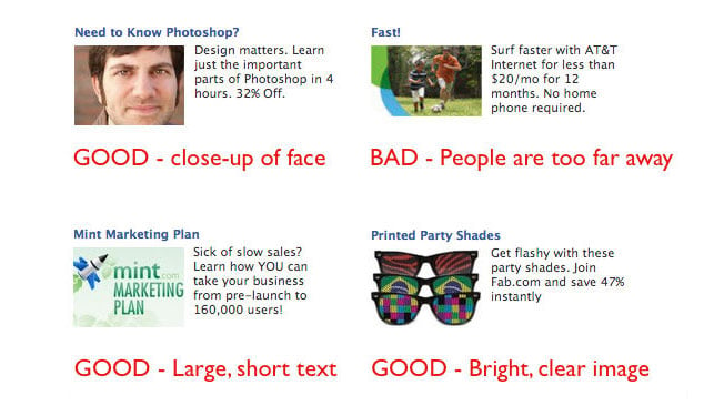 إعلانات الفيسبوك أمثلة على الغوص العميق مع الصور