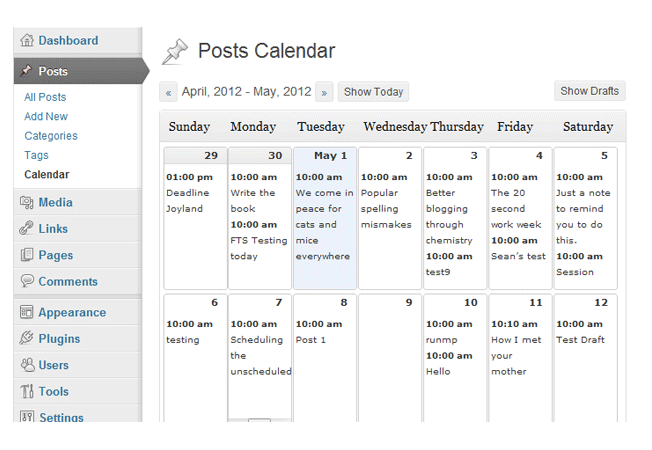 Create an editorial calendar