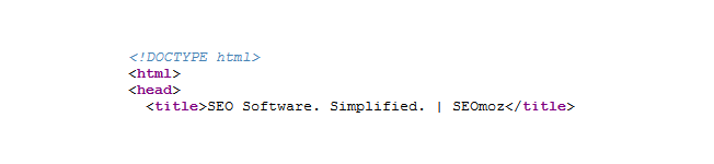 SEOmoz title tag