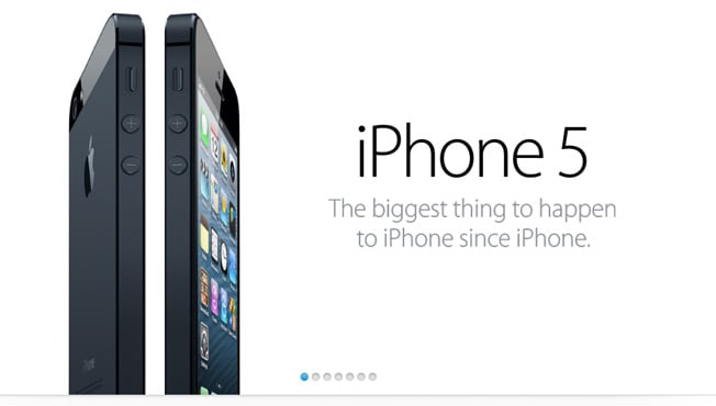 The iPhone 5 headline grabs attention