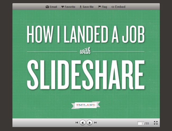 land a job with slideshare