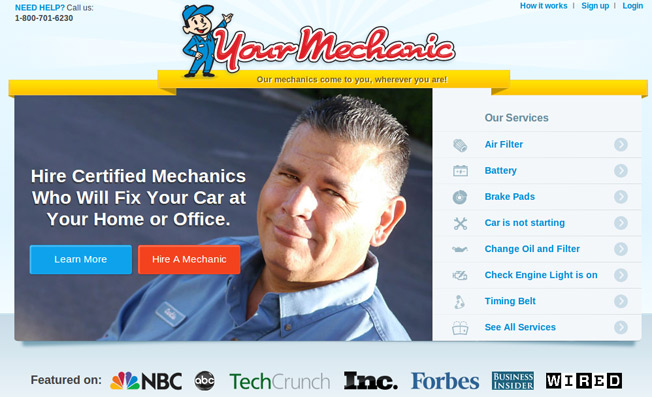 your mechanic home page
