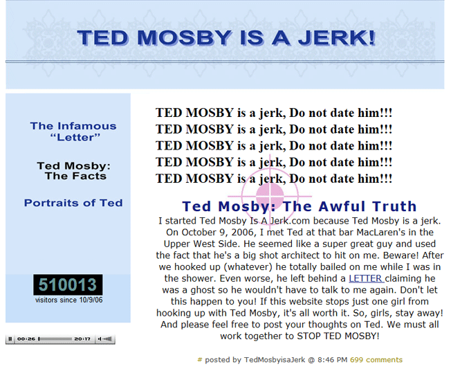 Ted Mosby Is A Jerk