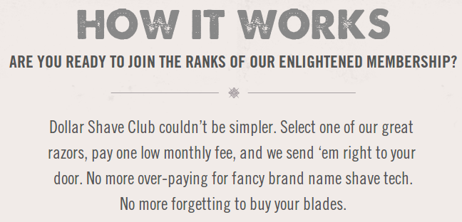 dollar shave club how it works