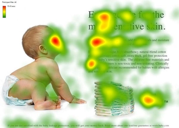 Baby Gesicht Eye Tracking |  7 Marketing-Lehren aus Eye-Tracking-Studien