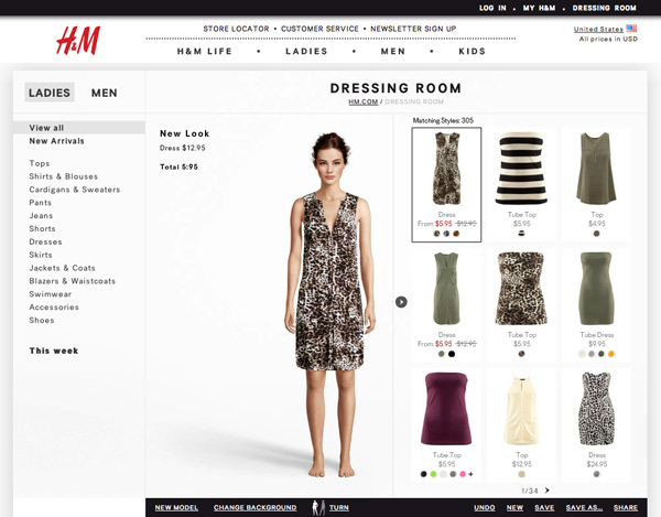 h and m dress