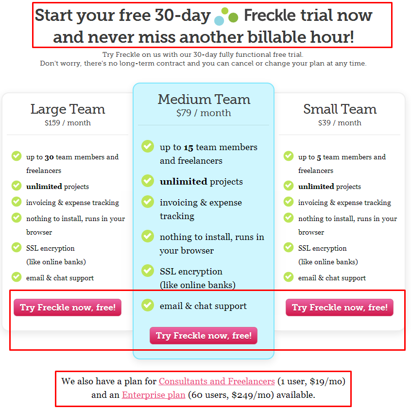 freckle pricing