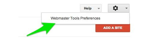 webmaster tools preferences