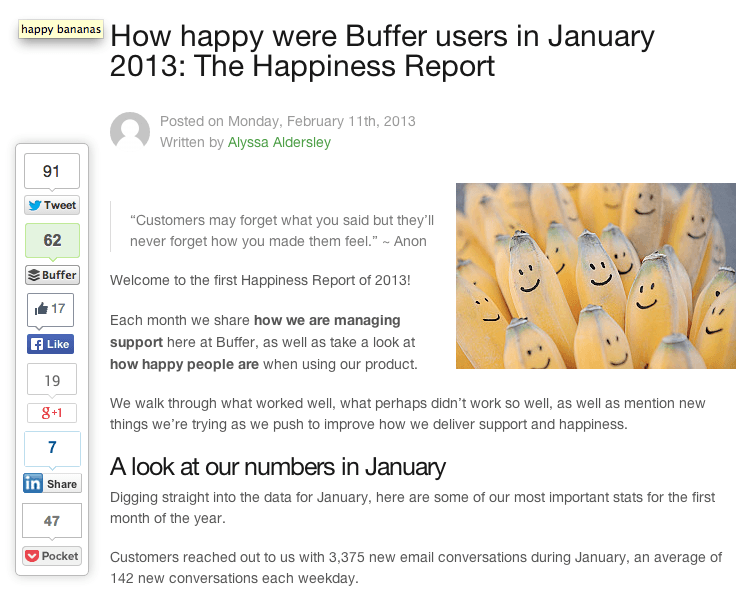 buffer happiness