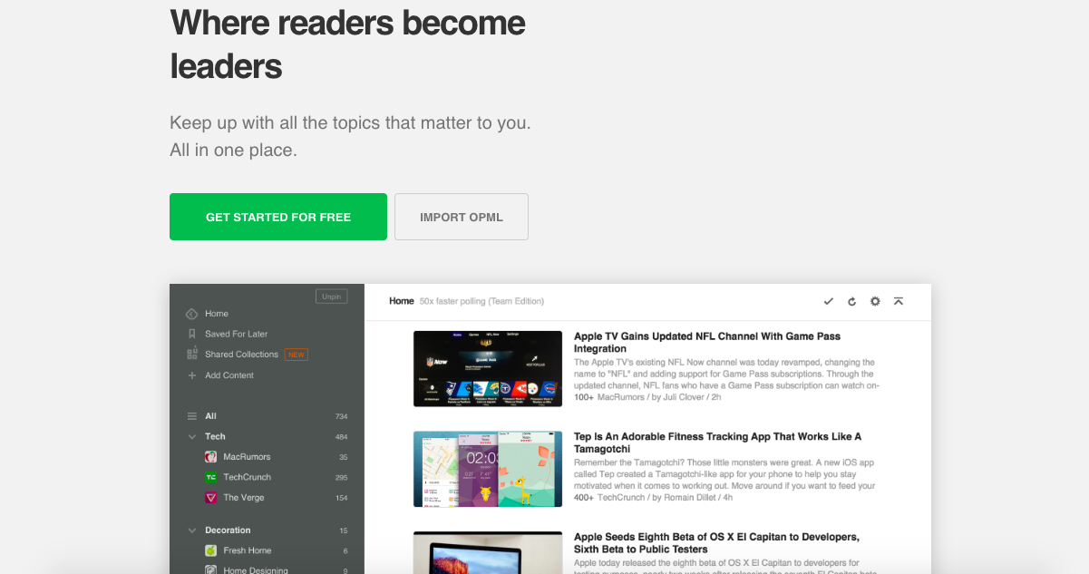  outil de marketing de contenu feedly 