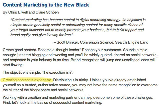 content marketing is the new black