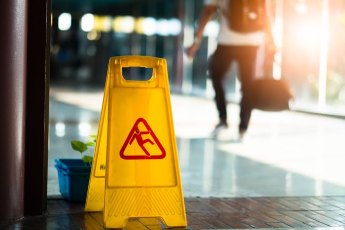 yellow wet floor sign color psychology example