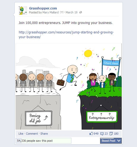 grasshopper facebook post