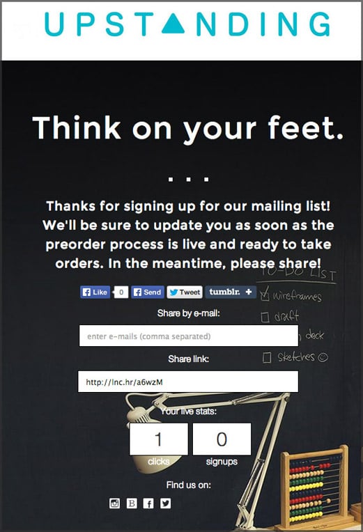 updstaing landing page example 2