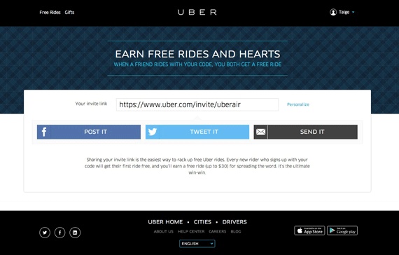 uber earn free rides