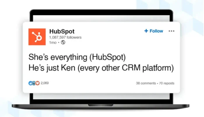A HubSpot Linkedin Post.