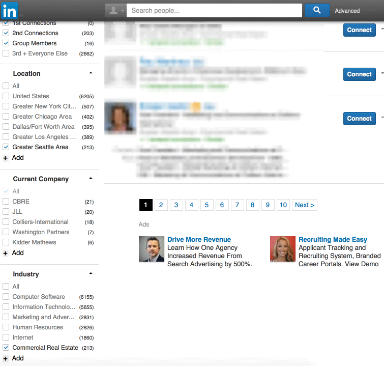 linkedin advanced search