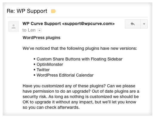 wpcurve support