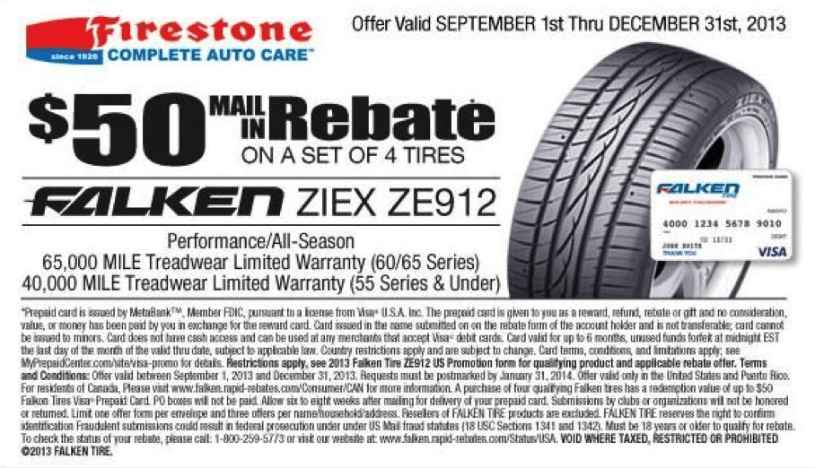 Firestone $ 50 off