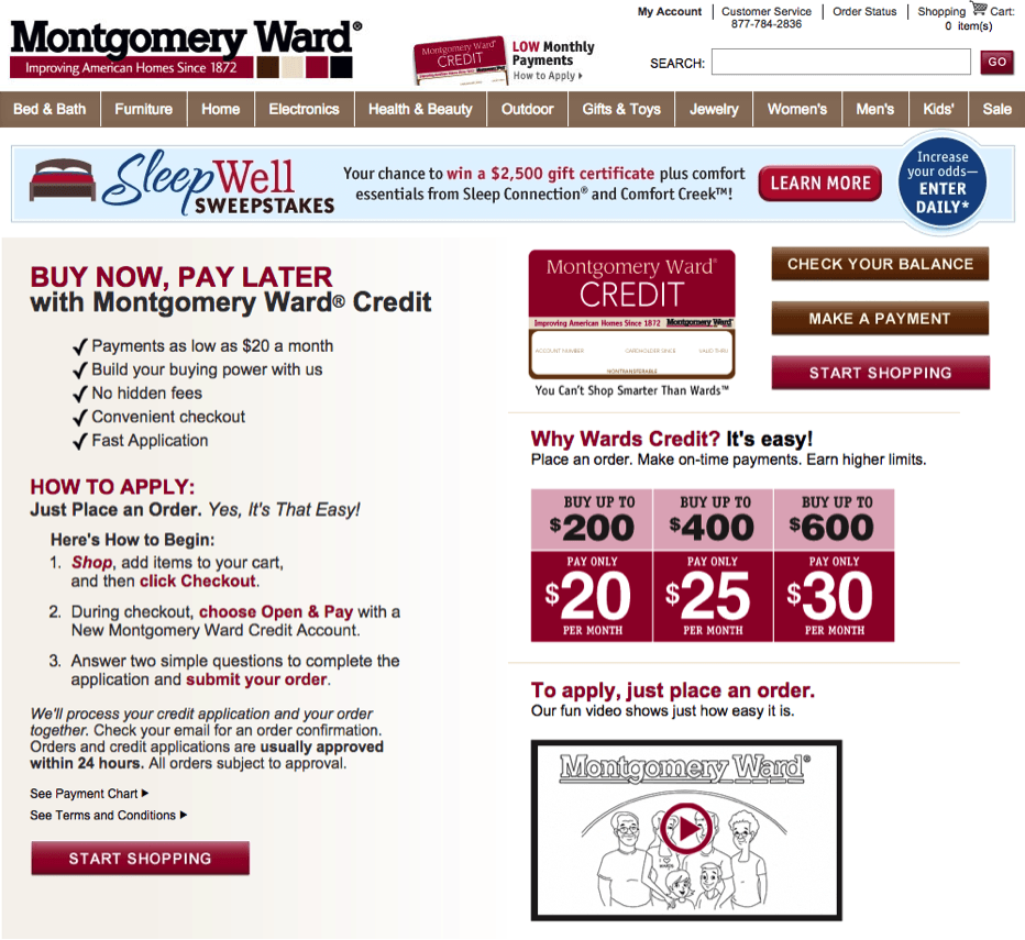 Montgomery Ward Example of Hyperbolic Discounting 