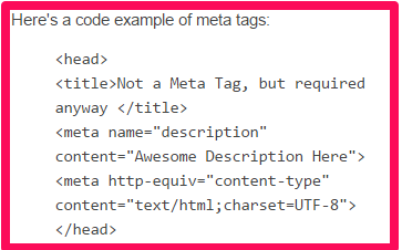 Meta tag