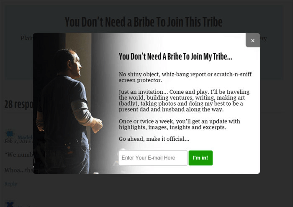 no bribe to join tribe