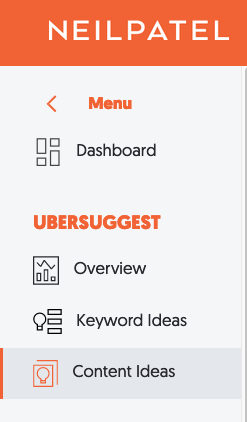 ubersuggest tool - content ideas feature