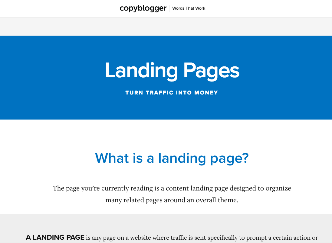 advanced SEO techniques copyblogger landing page example 