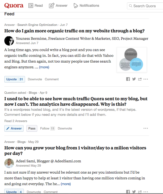 advanced SEO techniques  use quora to find questions 