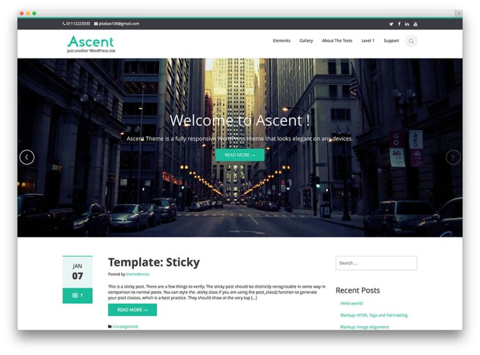 ascent free wordpress theme screenshot