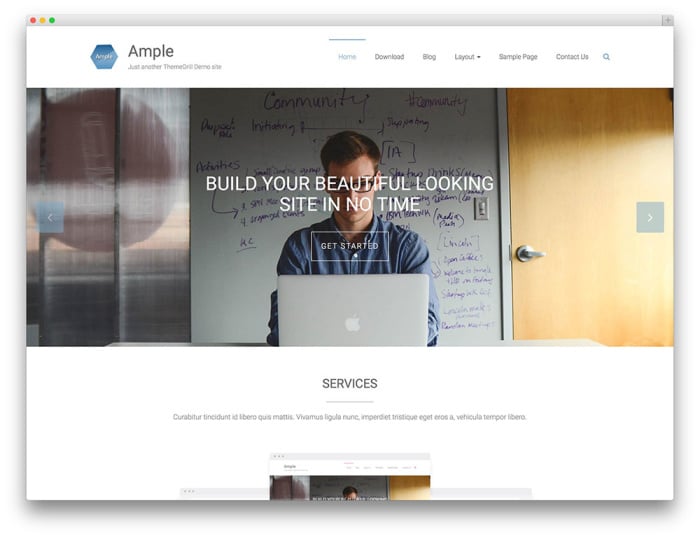 Ample free wordpress theme