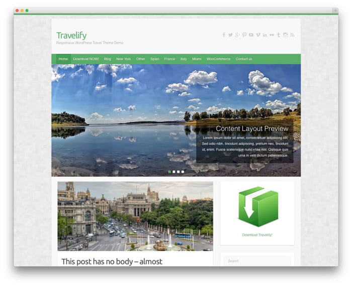 travelify free wordpress theme