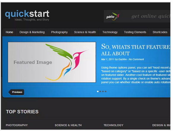 quickstart free wordpress theme 