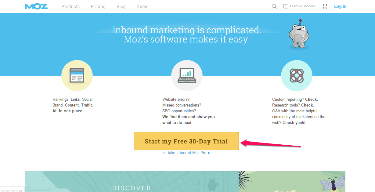 Moz CTA Example