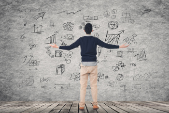 business plan on wall