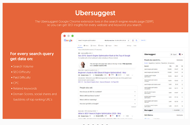 chrome extensions ubersuggest