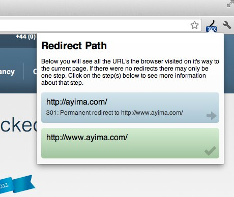 chrome extensions redirect screenshote
