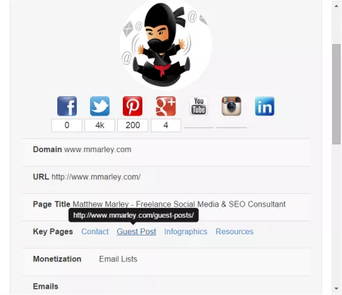 google chrome extensions ninja outreach